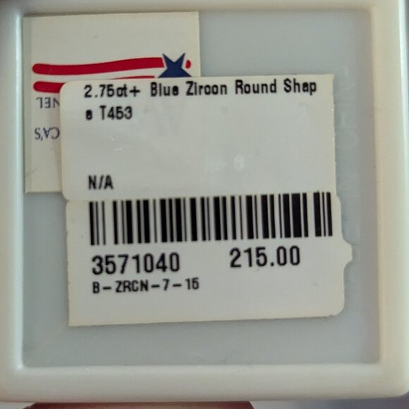 Huge sky blue Zircon 2.75ct at min round - Picture 2 of 2